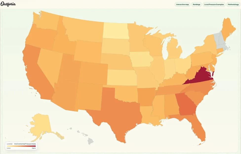 New Map Shows Where AI Data Centers Threaten Endangered Species — Virginia Tops the List