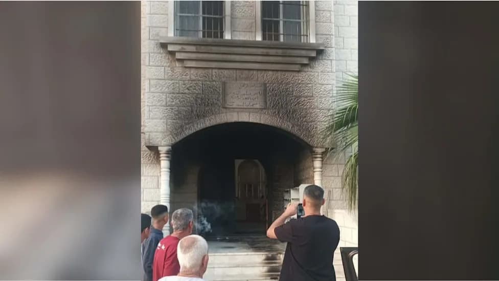 West Bank Mosque Burned and Daubed 'Revenge for Benayahu' in Suspected Settler Reprisal