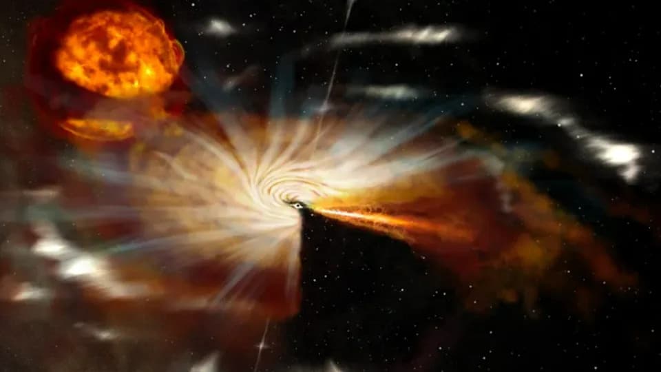 Black Hole's 'Cosmic Indigestion': VLT Captures Jets and Winds That Blew Away Half Its Meal