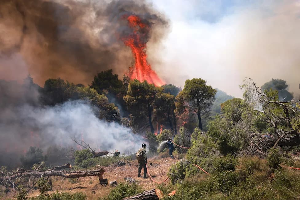 Deadly Midair Helicopter Collision as Greece Battles Widespread Wildfires