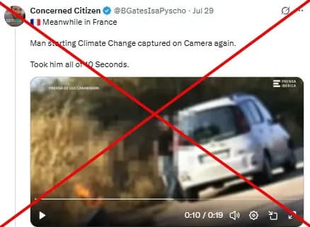 Viral Arson Clip From 2025 Traced To Italy — Not France's 2026 Wildfires