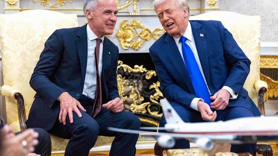 Carney Turns Teleprompter Glitch Into a Veiled Shot at Trump as 50% Tariffs Loom