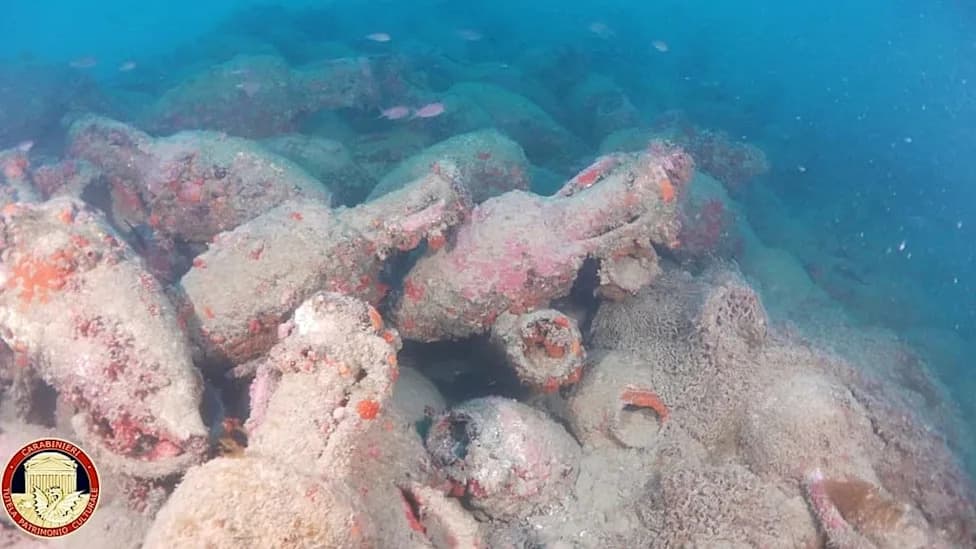 Hundreds of Amphorae Revealed in Roman Shipwreck Off Sicily — Major Underwater Discovery