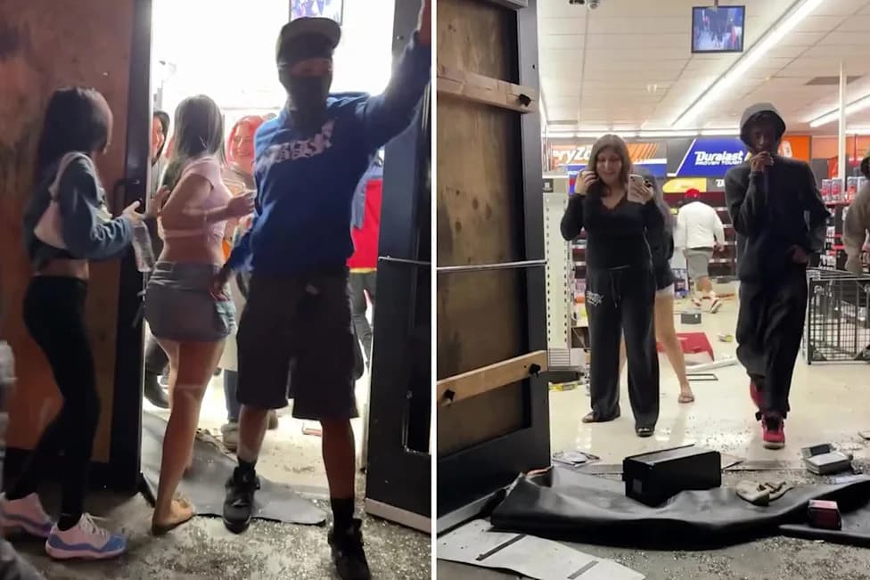 Masked Mob Strikes Same East LA AutoZone Twice In 24 Hours During Massive Street Takeovers