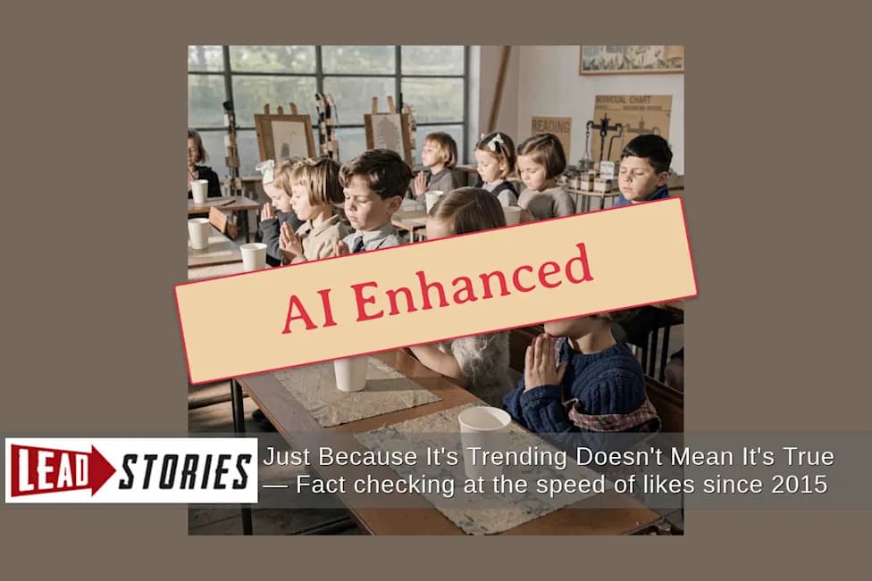 Fact Check: Color Image Of 1944 Schoolchildren Is A Colorized, AI-Enhanced Edit — Original Photo Is Black-and-White