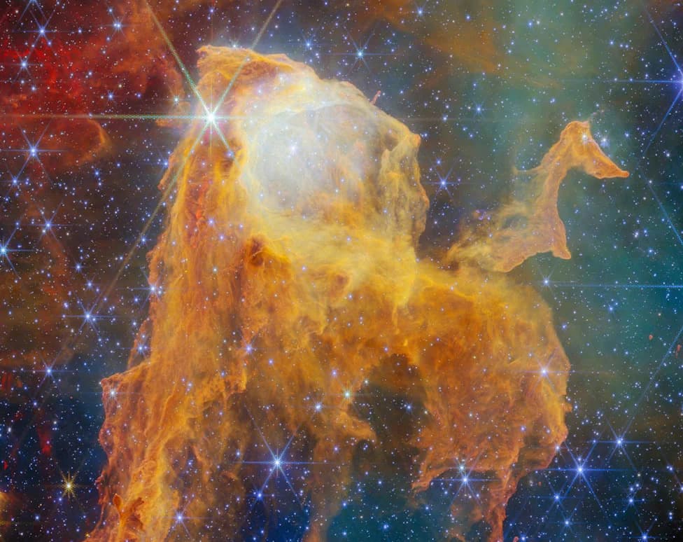 James Webb's Stunning 'Treasure Chest': A Colorful Cometary Globule Brimming With Young Stars