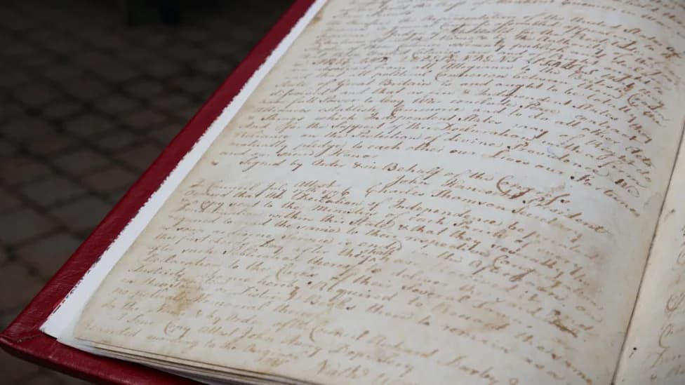 Handwritten Copy of the Declaration of Independence Found in Wells, Maine Record Book