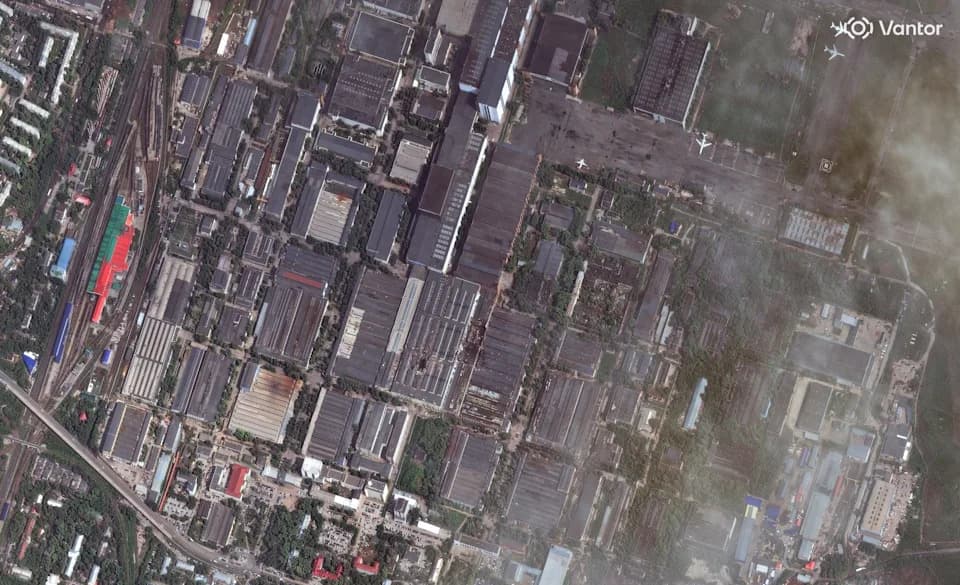 Satellite Images Show Damage at Samara Soyuz Rocket Plant After Ukrainian Missile Strike
