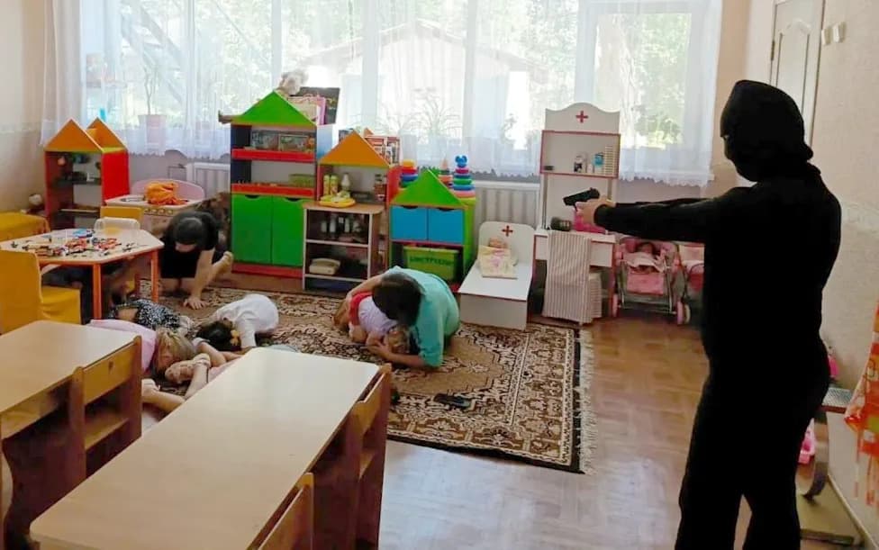 Nurseries Took Part in Mandatory Russian Anti-Terror Drills That Included Simulated Hostage Scenarios