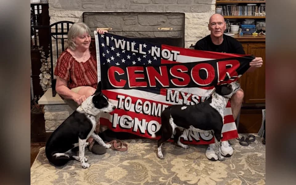 Texas "Flagpole House" With 150 Flags Sparks Harassment, Armed Confrontation and a Conciliatory Note