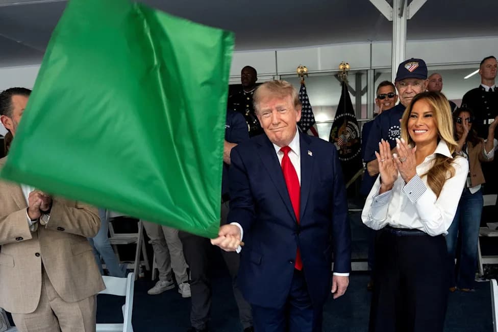 Trump Drives "The Beast" Through D.C. Grand Prix — Then Escalates Trade Fight With Canada
