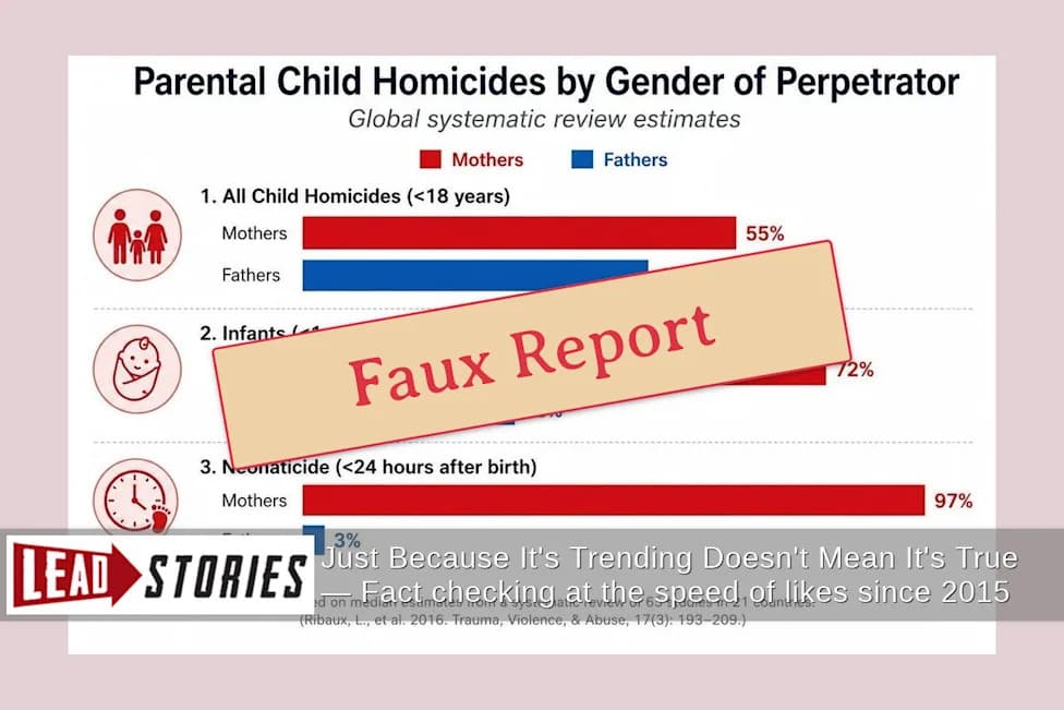 Fact Check: Graphic Falsely Attributes ‘Parental Child Homicides by Gender’ to a Nonexistent 2016 Paper