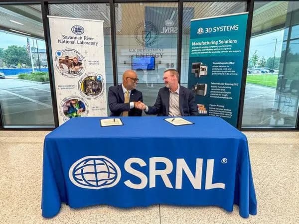 SRNL and 3D Systems Partner to Advance 3D Printing for Energy and National Security