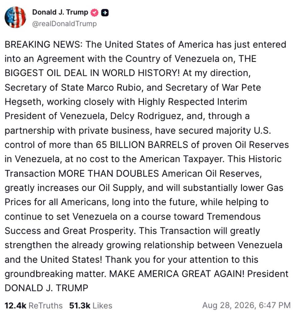 Fox Host Questions Trump's 'Biggest Oil Deal' With Venezuela, Citing Legitimacy Concerns