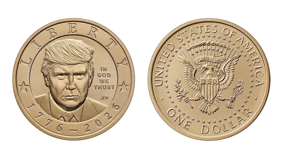 Trump $1 “Gold” Coin Goes On Sale Sept. 2 — U.S. Mint Release Raises Legal Debate