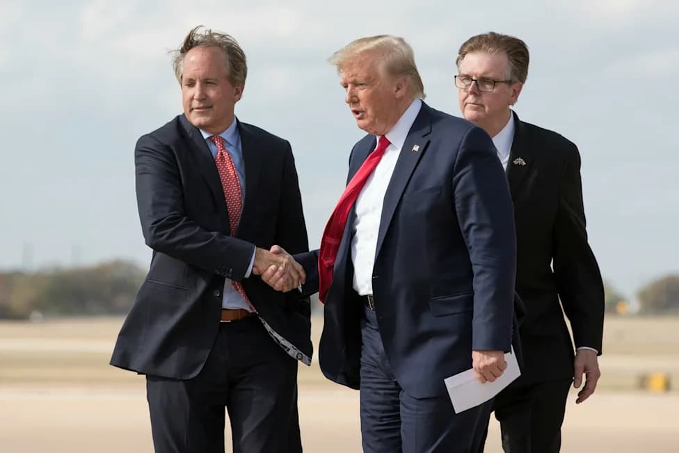 Trump Endorses Ken Paxton — But Mocks His Appearance During Rose Garden Event