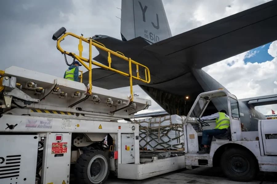 US Air Force Flies C-130Js To Deliver Urgent Aid, Heavy Equipment To Nepal After Deadly Flash Floods