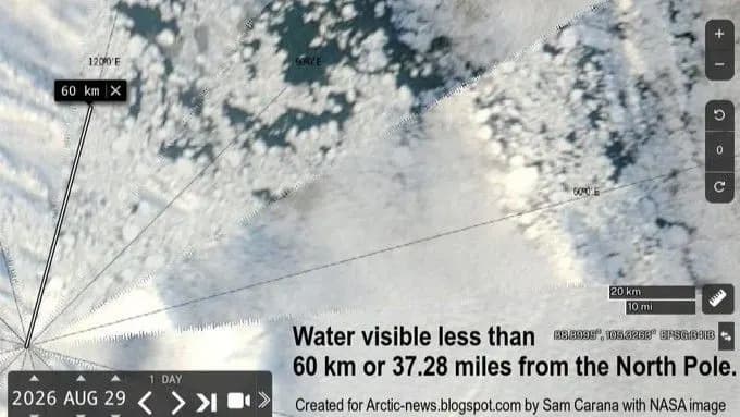 Satellite Image Shows Open Water Just 37 Miles From the North Pole — A Worrying Snapshot of a Rapidly Changing Arctic