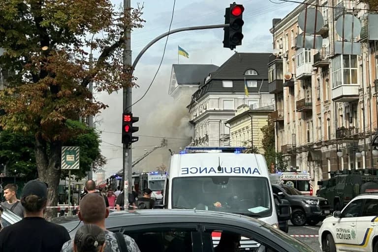 Russian Drone Strikes SBU Headquarters in Central Kyiv, Appears to Target Chief's Office