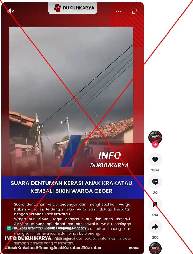 False Video Circulates After Anak Krakatau Eruption — Clip Traced to El Salvador