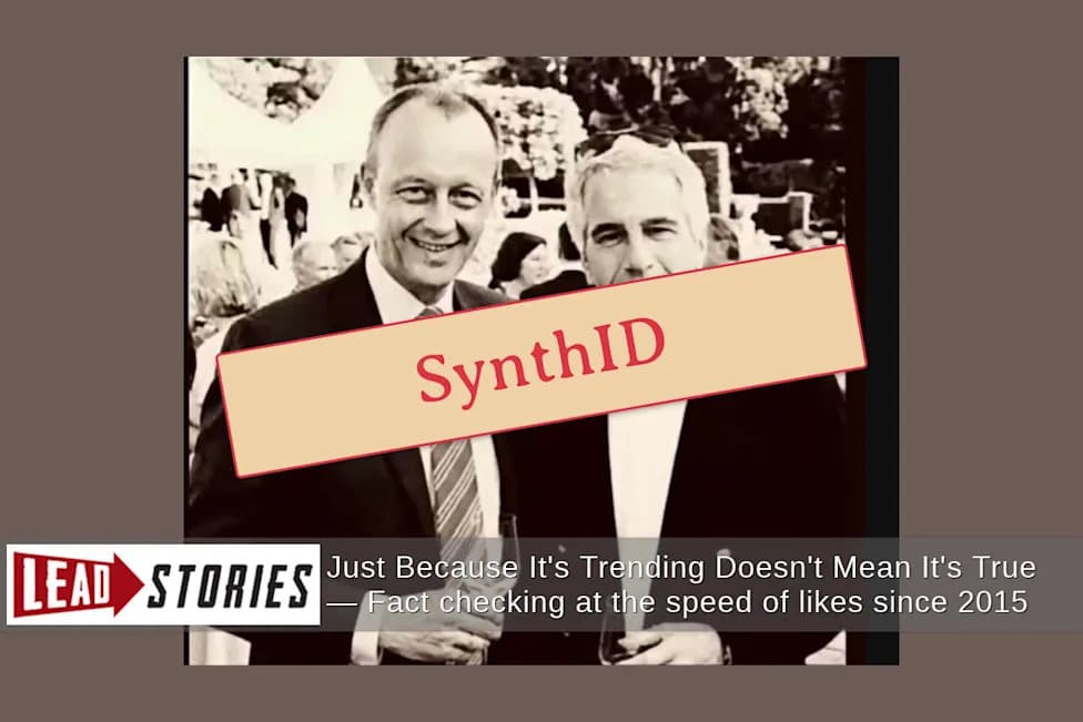 Debunked: Viral Photo Claiming Friedrich Merz Hugged Jeffrey Epstein Is AI-Generated