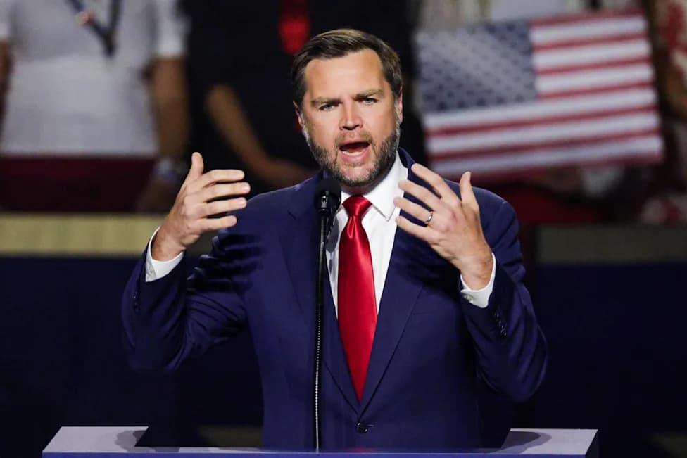 JD Vance Casts Himself as Trump’s Political Heir in Fiery Convention Close