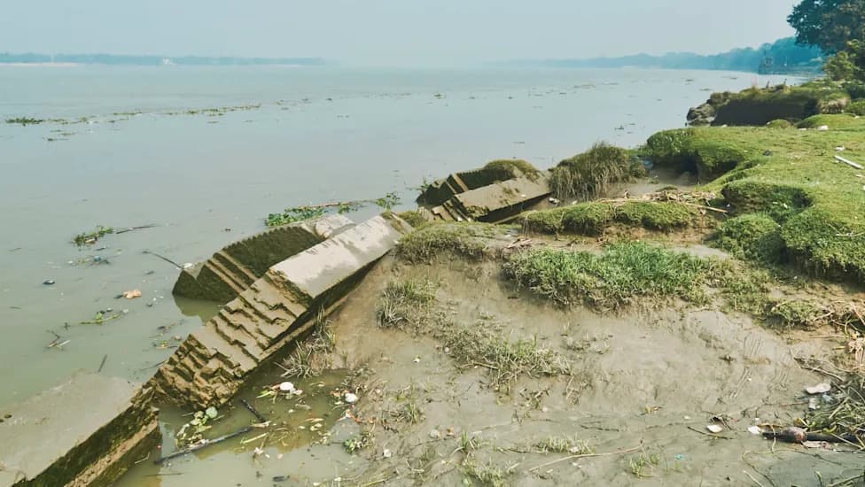 175-Year-Old Shiva Temple Collapses Into Ganges After Riverbank Gives Way in Malda