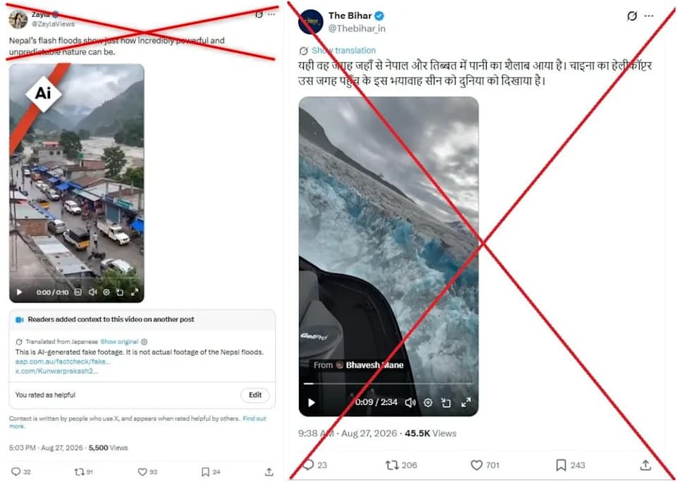 China and Nepal Clash Over Flood Misinformation After Devastating Himalayan Glacial Collapse