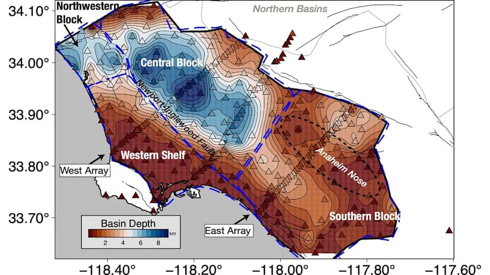 High-Resolution 3D Map Reveals Deep Sediments Under Downtown Los Angeles — Amplified Shaking Risk