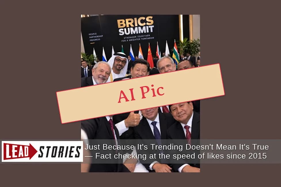 Fact Check: Viral 'Putin BRICS Selfie' Shared by Russian Embassy Was AI-Generated