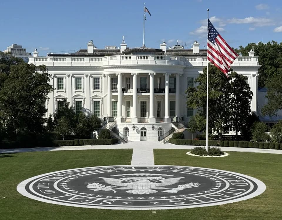 Trump Calls White House a 'Palace' After Unveiling Granite Helipad on South Lawn