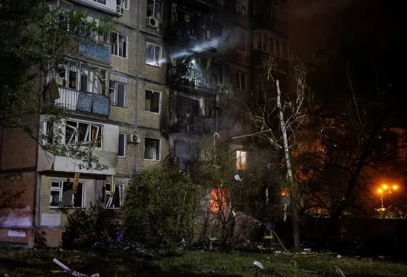 Drone Strikes Petrol Station and Warehouses in Kyiv; NATO Neighbors Report Drone Incursions