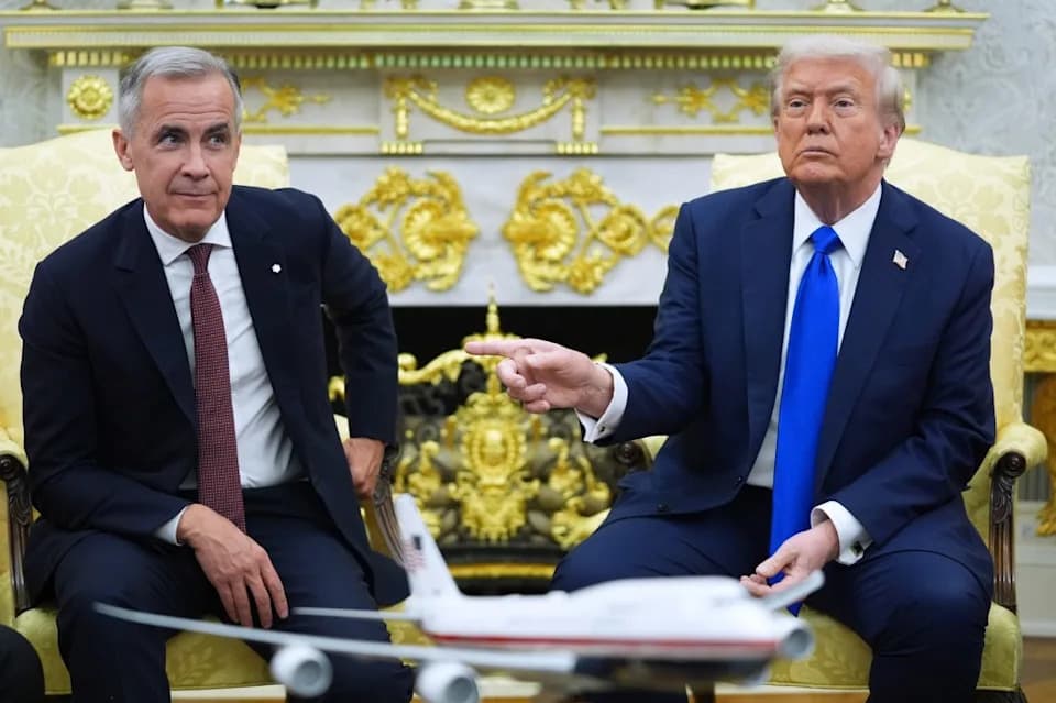 Mark Carney Says Trump Gave Him Gold White House Keys — and a Dark Quip About Being 'Shot'