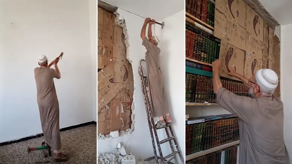 Syrian Man Smashes Wall in 2026 to Recover Hundreds of Books Once Banned Under Assad