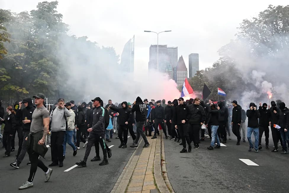 Violence Erupts in The Hague: Riot Police Break Up Far-Right Protest After March Ban