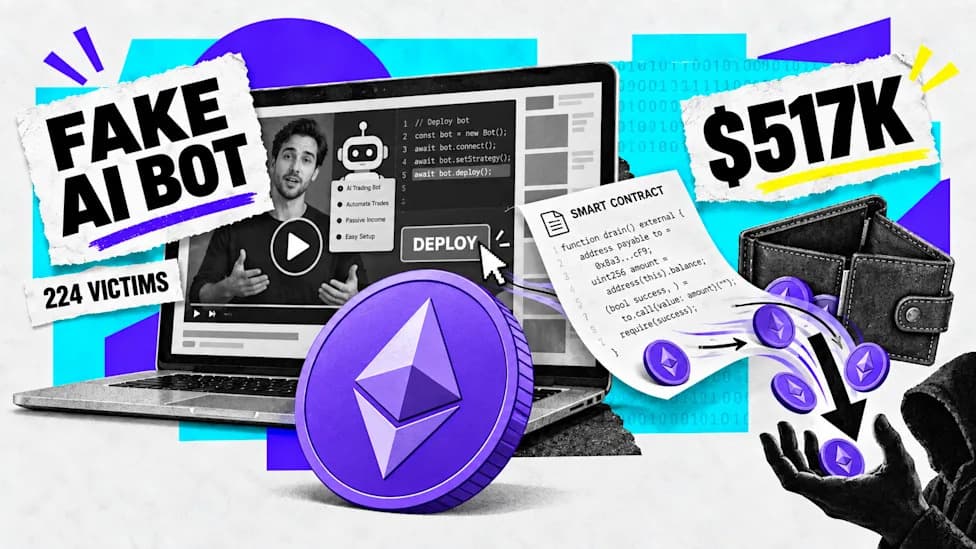 Fake 'AI' Crypto-Bot Tutorials Trick Users Into Deploying Wallet-Drainers, Steal $517K in ETH