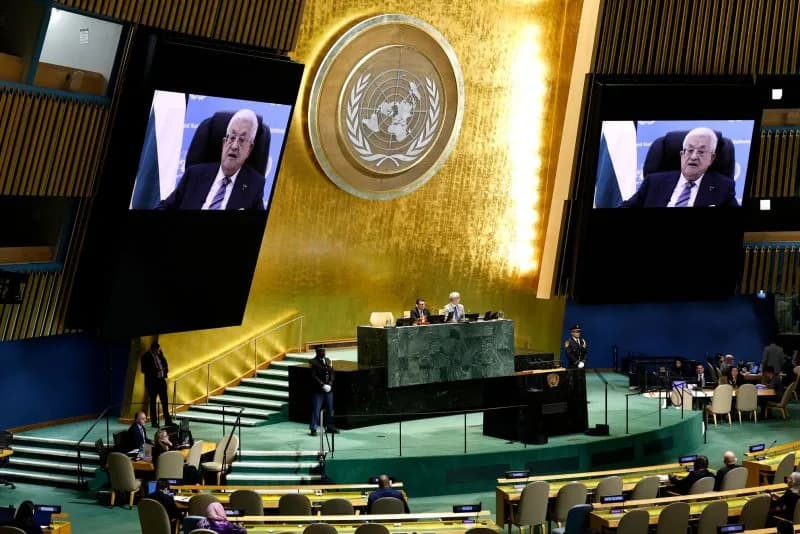 Abbas Addresses U.N. Remotely After Visa Denial, Warns of 'Existential' Threat to Palestinians