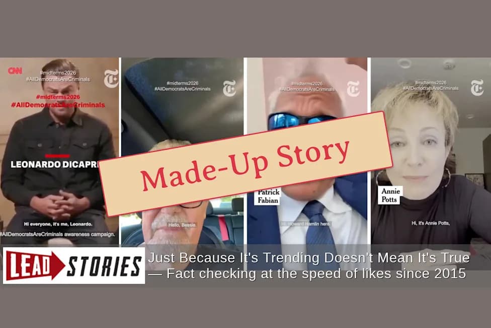 Fact Check: Viral Videos Falsely Claim Celebrities Back ‘All Democrats Are Criminals’ Campaign