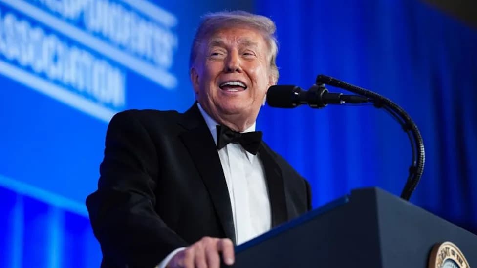 Trump Quips 'Only a Hispanic Could Survive' White House Ballroom Fall at Hispanic Heritage Reception