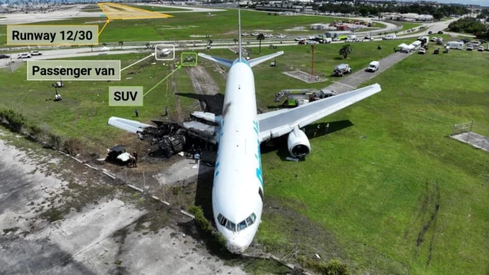 NTSB: Amazon Air 767 Touched Down Far Down Miami Runway; Captain Called Go-Around With Under 1,000 ft Remaining