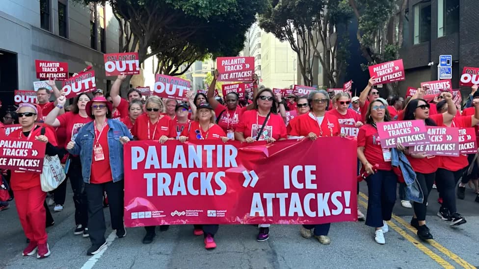 People vs. Palantir: Hundreds of Nurses March in San Francisco Over ICE Data Contracts