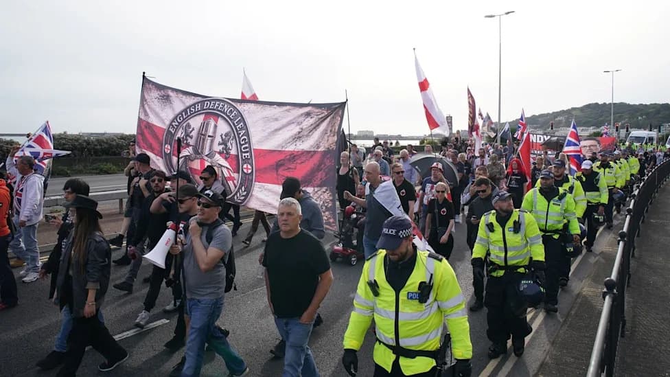 Dover Protests: Face-Covering Ban Enforced As Anti-Migrant March Meets Counter- Demonstration