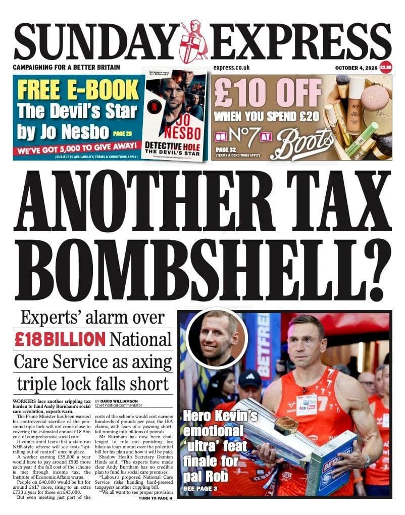 Weekend Front Pages: Burnham’s EU Overture, Jury Trial U‑Turn, Manchester Terror Case and Flydubai Hijack Revelations
